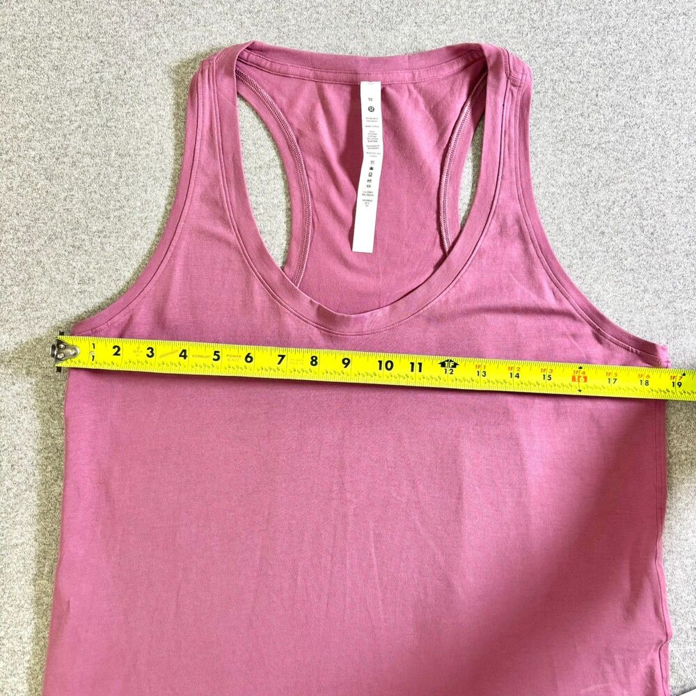 NWT Lululemon Love Tank Top Size 10 Pink Pima Cotton Racerback - Picture 8 of 8